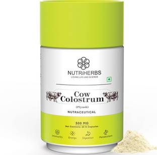 Nutriherbs Cow Colostrum Capsule | Gut Health Supplement & Immunity Booster for Men & Women