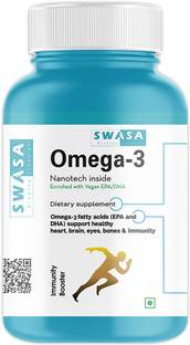 HALEUP Swasa Vegan Omega 3 Capsules, 500 mg || Nanotech Inside II Healthy Heart|| Brain