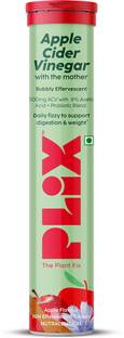 The Plant Fix Plix Probiotic+ Apple Cider Vinegar Effervescent Tablets for Gut Health & Metabolism