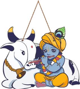 PRAKHARASOC Designer Printed Krishna Wall Hanging For Home Decor, Wall Decor
