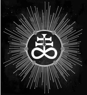 Pitaara Box The Satanic (Leviathan) Cross Unframed Wall Art Painting Print Canvas 26.4 inch x 24 inch Painting