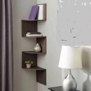 INDIAN DECOR SZY Zig zag wall floating rack shelf MDF (Medium Density Fiber) Wall Shelf