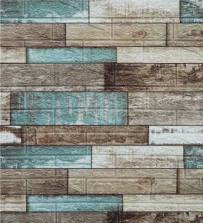 Peijinsart Decorative Brown, Blue, Beige Wallpaper