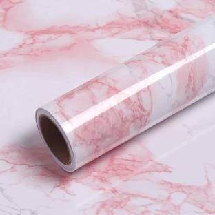 HYGEX 200 cm Waterproof Vinyl Paper 200 Cm Wall Décor Pink Marble Kitchen Wallpaper Sticker Removable Sticker