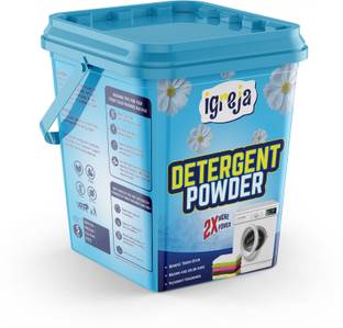 IGREJA Bright Like New Matic Front/Top Load Flower Blue Detergent Powder 5 kg Detergent Powder (Fresh)