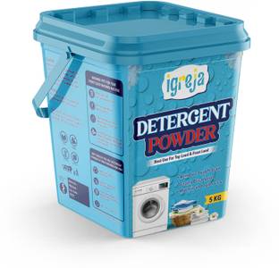 IGREJA Bright Like New Matic Front/Top Load Smart Clean sky Blue Detergent Powder 5 kg Detergent Powder (Fresh)
