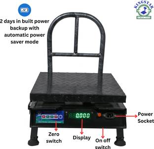 King Star 350x350MM Kitchen Scale F&B Display Metal Body Cap 100Kg Pan Size 14X14 inches. Weighing Scale