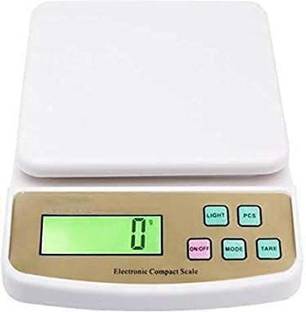 AJ HUB Electronic Digital 1Gram-10 Kg Weight Scale Lcd Kitchen Weight Scale Machine Measure for measuring fruits,shop,Food,Vegetable,vajan,offer,kata,weight machine Weighing Scale for grocery,kata,taraju,shop,computer kata,tarazu,jewellery,sabzi, Weighing scale (White) (adaptor included) Weighing Scale