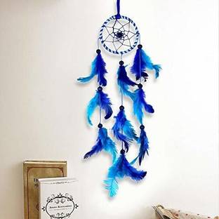 Meher Collection Handmade Dream catcher Car Hanging Wall Hanging for LivingRoom Bedroom Balcony Feather, Wool Dream Catcher