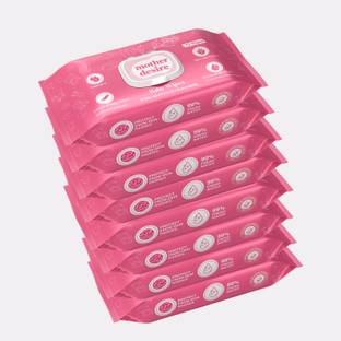 Mother Desire Baby Wipes 72 Sheets Per Pack of 8/with Lid (576 Wipes)