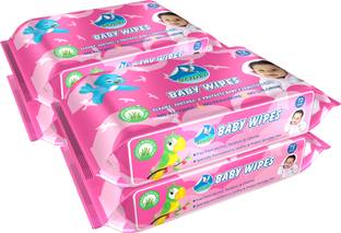 GLIDER Baby Wipes with Aloe-Vera Vitamin E & Mild Fragrance (Pack of 4) 288 Wipes