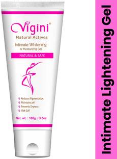Vigini 100 % Natural Actives Intimate Area Moisturizing Lightening Whitening Gel for Women Wash Able Non Sticky, Non Staining Unlike Serum Cream Oil No Sulphate, No Paraben, No Mineral Oil, Hypoallergenic, No Carcinogenic