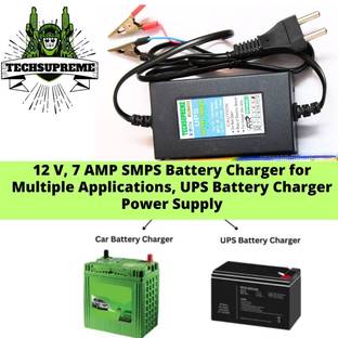 TechSupreme 12 Volt 7 Amp UPS Battery Charger Power Supply Adapter 110 W Adapter