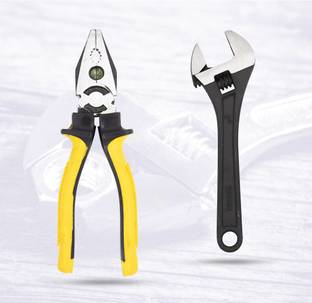 Hillgrove HGCM172M1 8" inch Adjustable Wrench with 8"inch Combinational Plier HGCM172M1 Single Sided Open End Wrench