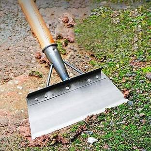 krufe Heavy DutySteel Cleaning Shovel, (with Metal Handle) Spade