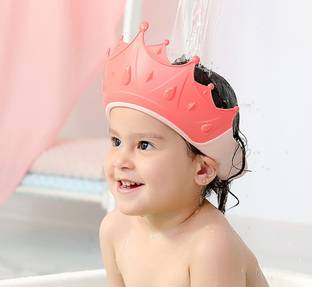 baluda Adjustable Size Plastic Baby Shower Cap For Kids Baby Bath Head Protector Cap 01