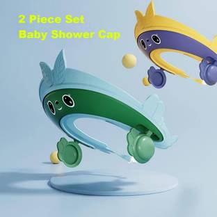 AR Jouiet Mansion 2 Piece Baby Crab Shower Cap with Adjustable Silicon Strap for Toddler