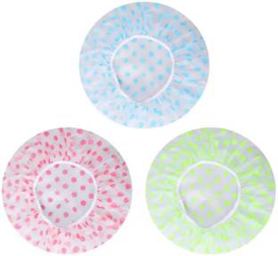 Aternal 3 Reusable Waterproof Elastic Eva Free-Size Bathroom Shower Caps