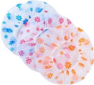 MAJESTIQUE Shower Cap Ideal for All Hair Lengths and Thicknesses -Multicolor - Pack of 3