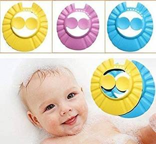 Kridix Mart Adjustable Safe Soft Bathing Baby Shower Hair Wash Cap For Children,