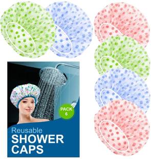 HGC Reusable Waterproof Elastic Eva Free-Size Bathroom Shower Caps