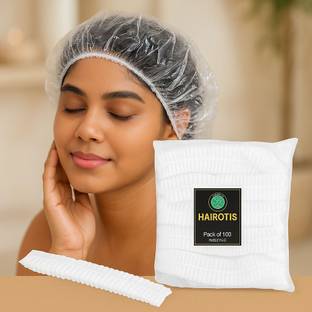 hairotis Disposable Shower Cap 100pcs | Waterproof, Free Size, Unisex| Hotel, Spa, Bath
