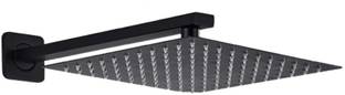 ZAP 360 Rotation Black Square Overhead Shower Stainless Steel With Shower Arm 12Inch Shower Head