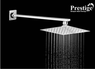 Prestige 6"x6" Ultra Slim Shower with 12inch Flat Brass Thread Arm Shower Head