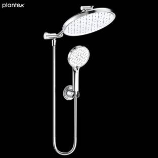 Plantex Shower Set with 3 Mode Hand Shower/Shower Head with Hose & Adhesive Bracket Shower Head