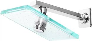 debaths RECTANGULAR Glass with 9" Square Arm Shower Head