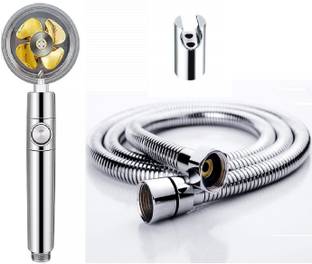 Kyari - 360 Turbo Fan High Pressure Hand Shower Complete Set With Pipe For Bathroom Shower Head