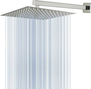 Fossa 8"x8" (8" Inch) Ultra Slim Heavy 304 Stainless Steel Rain With Arm 15" Inch Shower Head