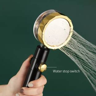 Kopter - High Pressure 360 Turbo Fan Hand Shower Complete Set With Pipe Mixer Faucet
