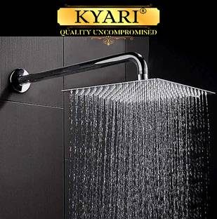 Kyari - PREMIUM 12 X 12 Ultra Slim LUX Shower + EXTRA Heavy Arm Shower Complete Set Shower Head