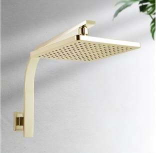 CARNIVAL Overhead 8X8 Inch Gold Shower Head Set with Arm For Bathroom | SS-304 Shower Head