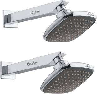 Clinton (4 inch) Abs Galaxy Overhead Shower with 9" square shower arm- Set of 2 Shower Head