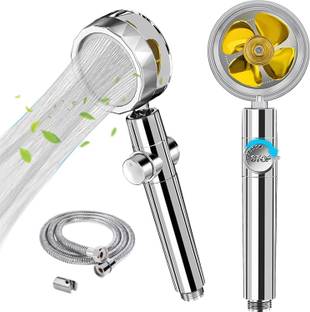 24x7eMall High Pressure Hand Shower With Fan Handheld Shower Head With Hose And Holder Shower Head
