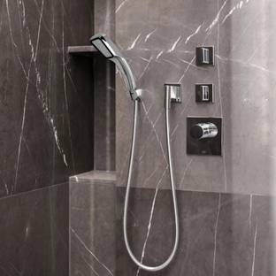 RUHE Mist ABS Chrome Hand Shower with Braided 1.0 Mtr. 304-SS Flexible Tube & Holder Shower Head