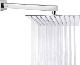 Prestige 12"x12" Stainless Steel Ultra Slim Shower with 15inch Arm (Pack of - 1) Shower Head