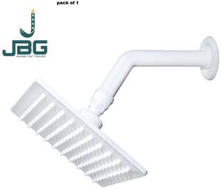 JBG by NA Overhead Shower with Arm and Wall Flange, Single Handle (4 Inch) Pack of 1 Shower Head