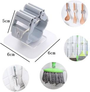 KRAZE Magic Sticker Self Adhesive Broom/Wiper/Mop Holder1.98 Pack of 1 Pcs Hook 1
