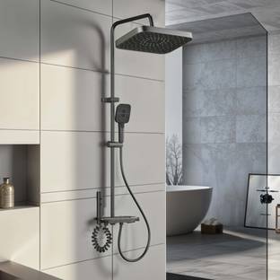 Ruhe Ripple 4-in-1 Smart Overhead Shower Panel Includes Hand Shower & Health Faucet Shower Panel Tripl...