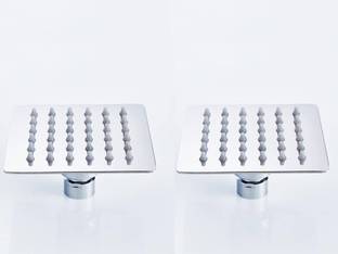 KAMAL Rain Shower Ultra Slim Square 4x4 Inch 100mm (Set of 2) (Only Showerhead) Shower Head