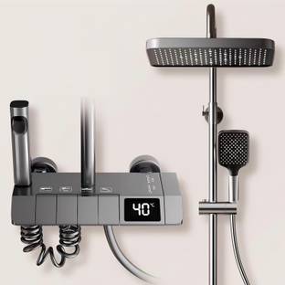 clayplus Thermostatic Shower Panel Shower Set with Head Shower/Hand Shower/Bidet Gun