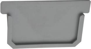 Viking End Cap for Trench Drain (Inner) - Durable Polypropylene Construction - Grey - 98.5mm Length, 7.7mm Width, 54mm Height, Debris prevention, Drainage system