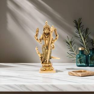 Shreeyash Lord Murugan Statue Murti Brass Statue Swami Kartikeya Home Decorative Items Decorative Showpiece  -  12.7 cm