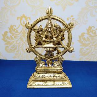 RAMA METAL BRASS CHAKRATHALWAR STATUE Decorative Showpiece  -  25 cm