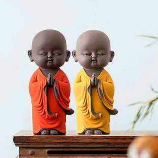 Blessing Buddha Smiling Monk statue for Gift Decorative Showpiece  -  25 cm