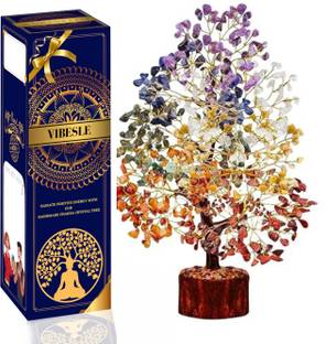 VIBESLE 300 Beads Crystal Tree/7 Chakra Crystal Tree/Showpiece Decorative Showpiece  -  25 cm