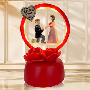 Elegant Lifestyle Luxury Love Couple LED Gift Set, Anniversary Christmas New Year Valentine's Gift Decorative Showpiece  -  15 cm
